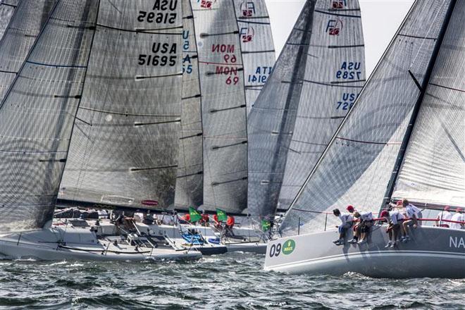 NANOQ (DEN) on port tack in one of the two starts of Day 2 ©  Rolex/Daniel Forster http://www.regattanews.com